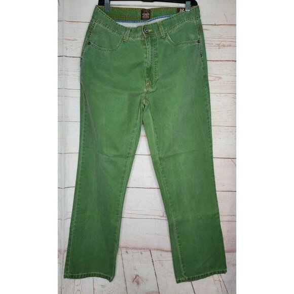 Rare Mint Condition Red Head Green Men’s Zip-Up Jeans Size 31x30.5 – Stylish - Picture 3 of 12